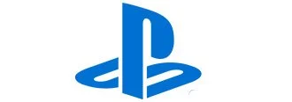 PlayStation logo with a blue symbol and white background