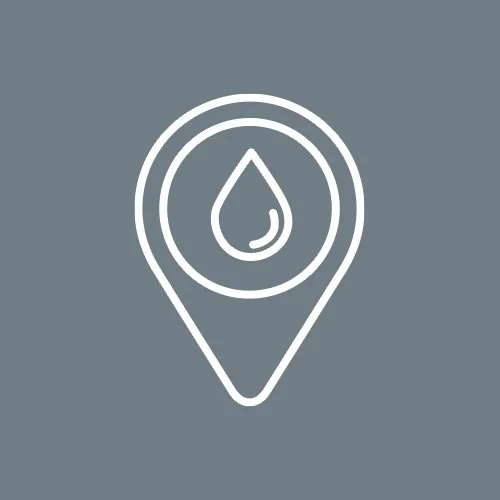 Gray circular pin icon representing investor partnerships and mid continent oil and gas investment opportunities