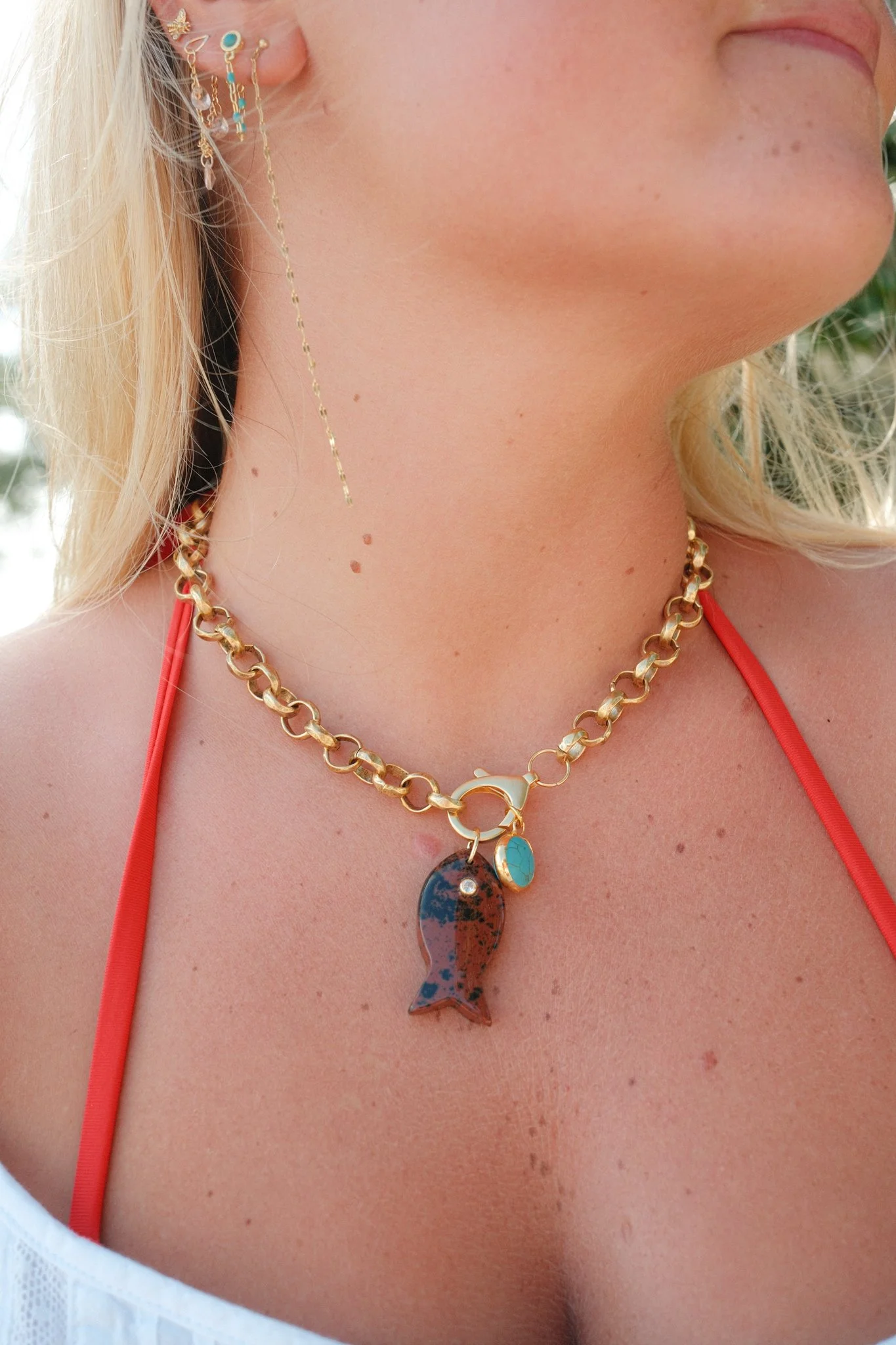Bahama Clasp Charm Necklace