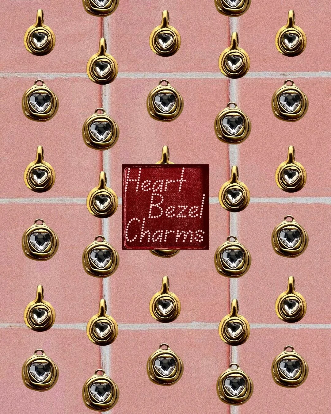 Our newest heart charms &mdash; made to be worn long after February fades! LARGE BEZEL HEART ONLINE NOW 🍰