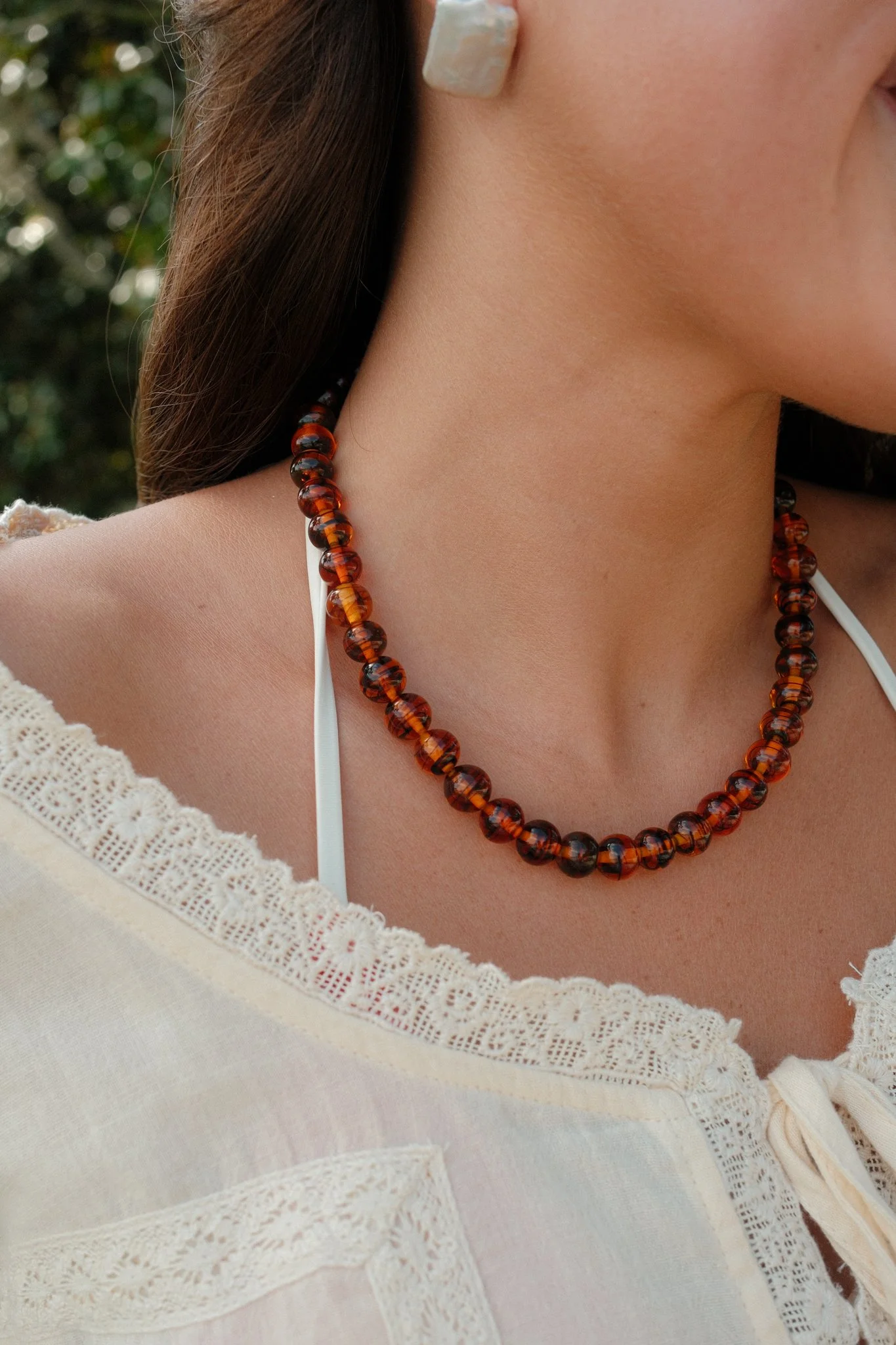 Tortoise Shell Bubble Necklace