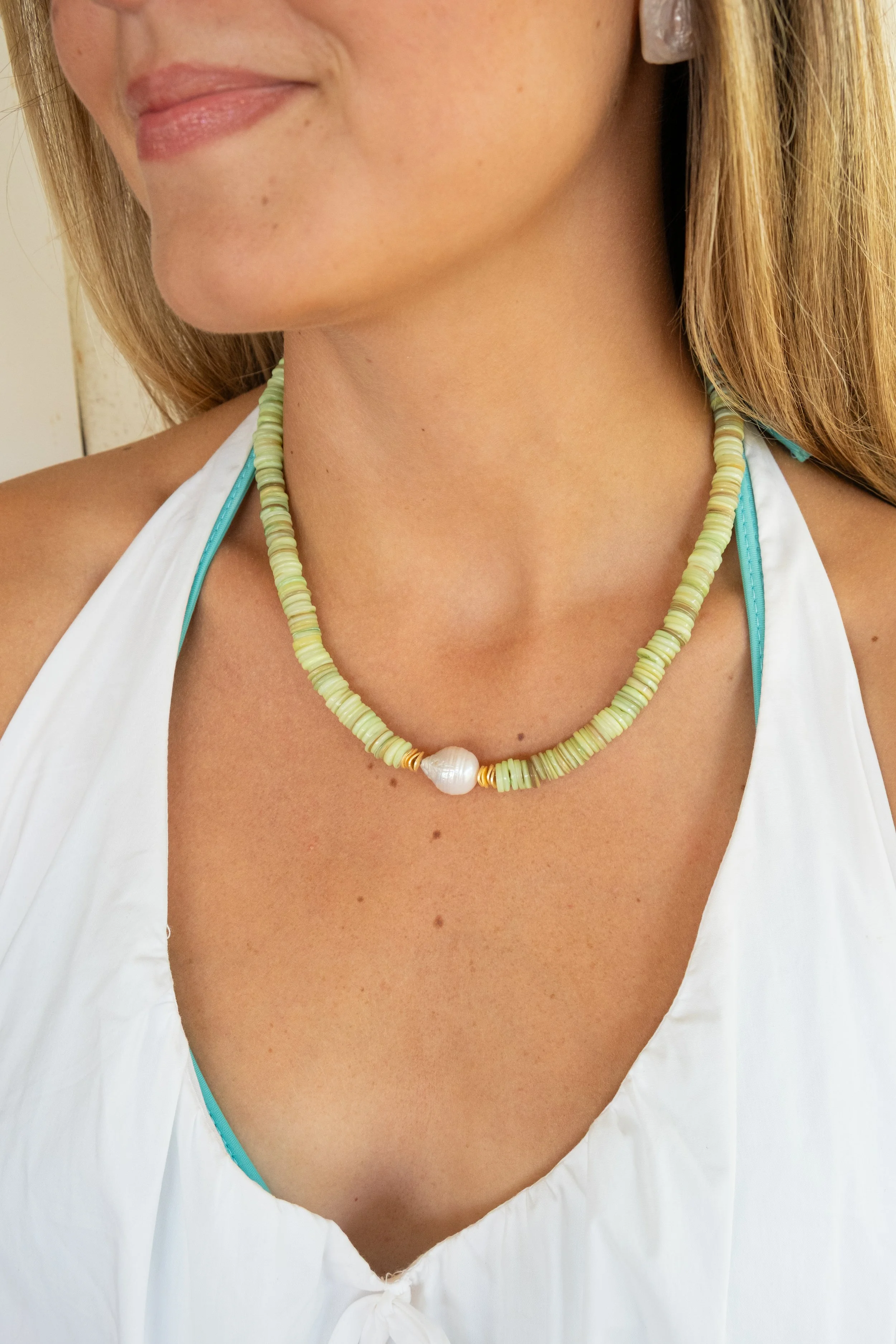 Palm Shell Pearl Necklace