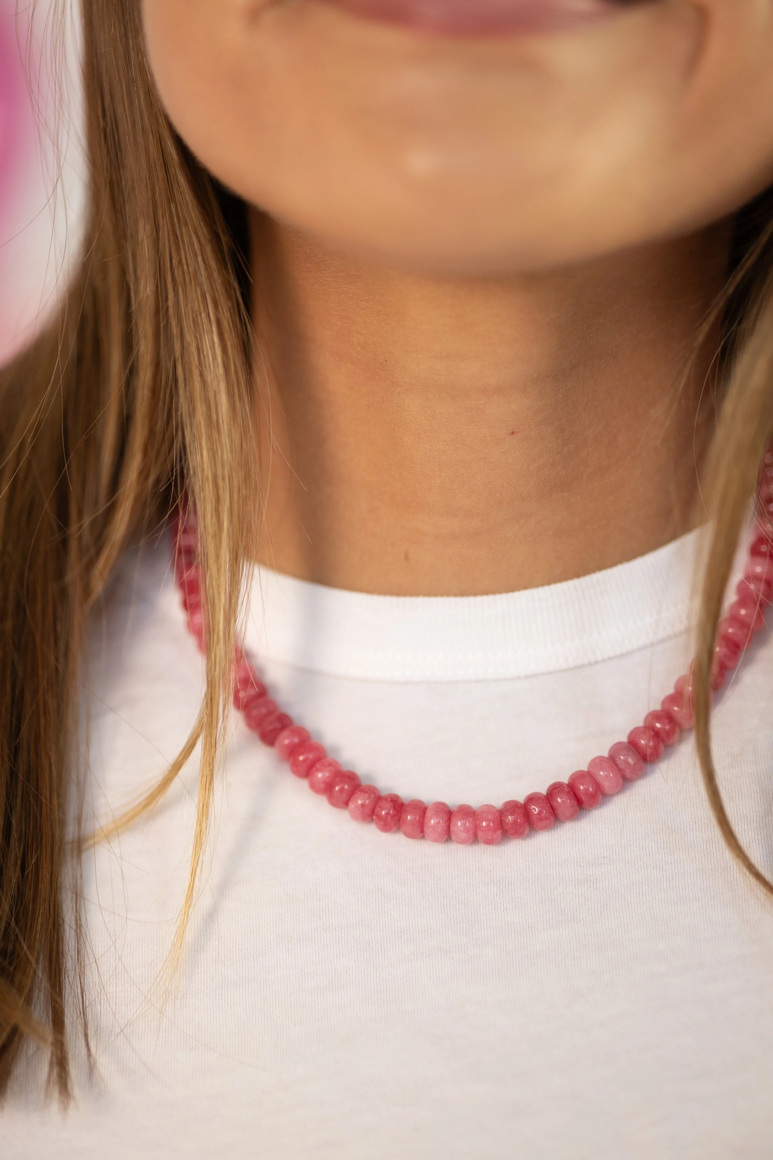 Strawberry Gemstone Necklace