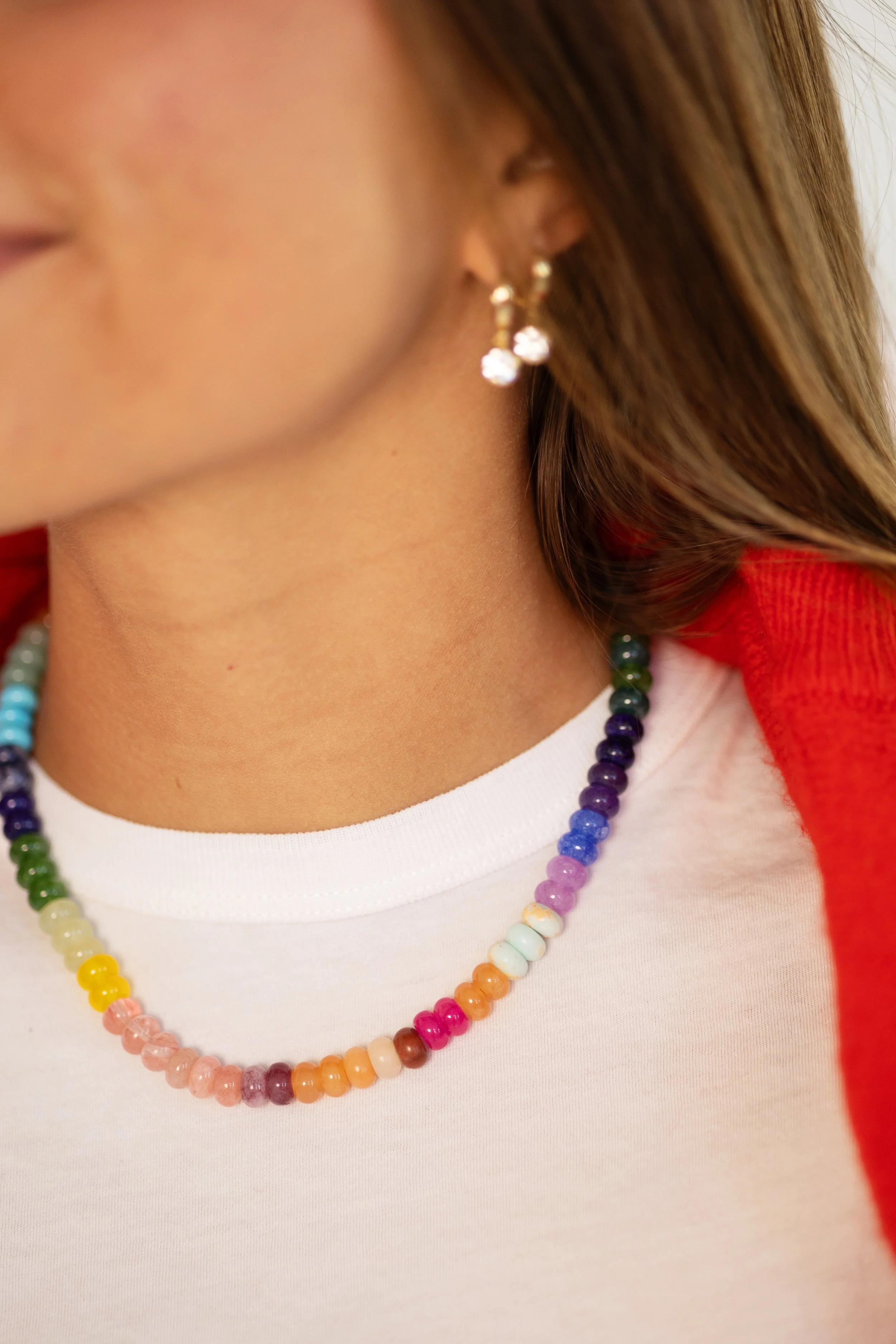 Multi-color Gemstone Necklace