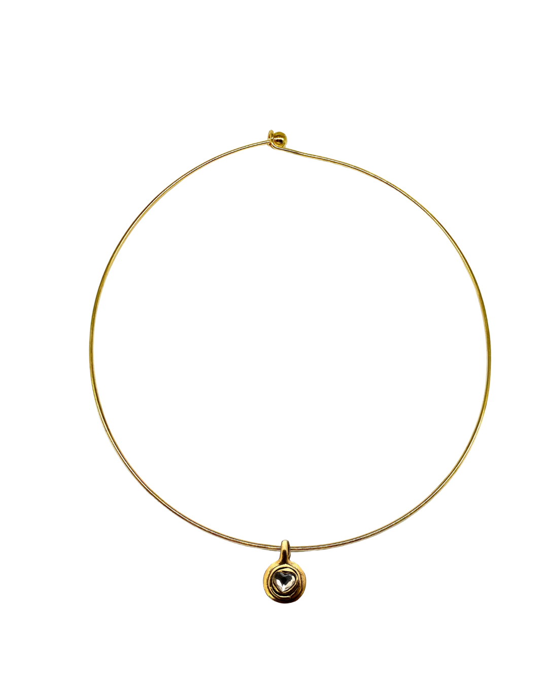 Mini Heart Bezel Collar Necklace