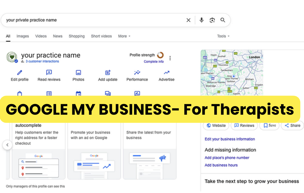 Google My Business- For Therapists