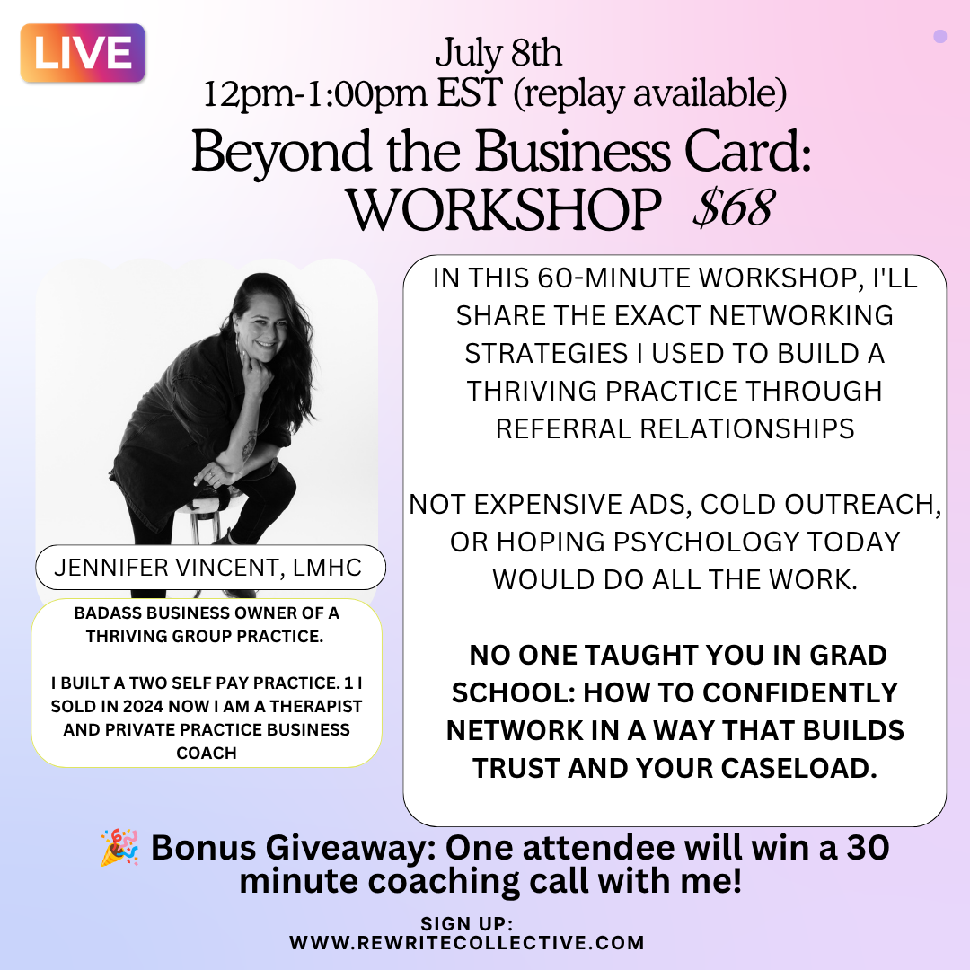 Networking Workshop- Beyond the business card  $68.00