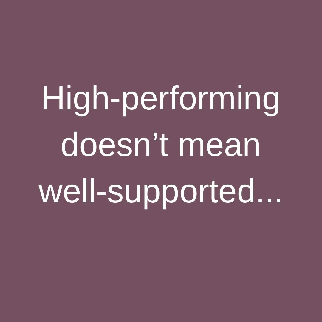 High-performing doesn&rsquo;t mean well-supported.

I work with women who are competent, insightful, and carrying a lot of responsibility &mdash; often therapists, healthcare providers, or leaders &mdash; and behind the scenes they&rsquo;re spending 