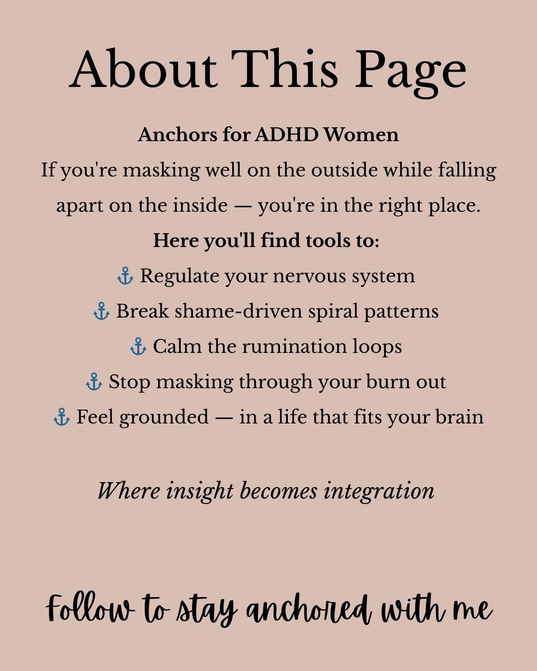 Welcome to The Anchored Path ⚓

If you&rsquo;re an ADHD/AuDHD woman who feels like you understand yourself but still feel stuck in the same cycles of overwhelm, burnout, or trying to &ldquo;figure it out&rdquo;&hellip; you&rsquo;re in the right place