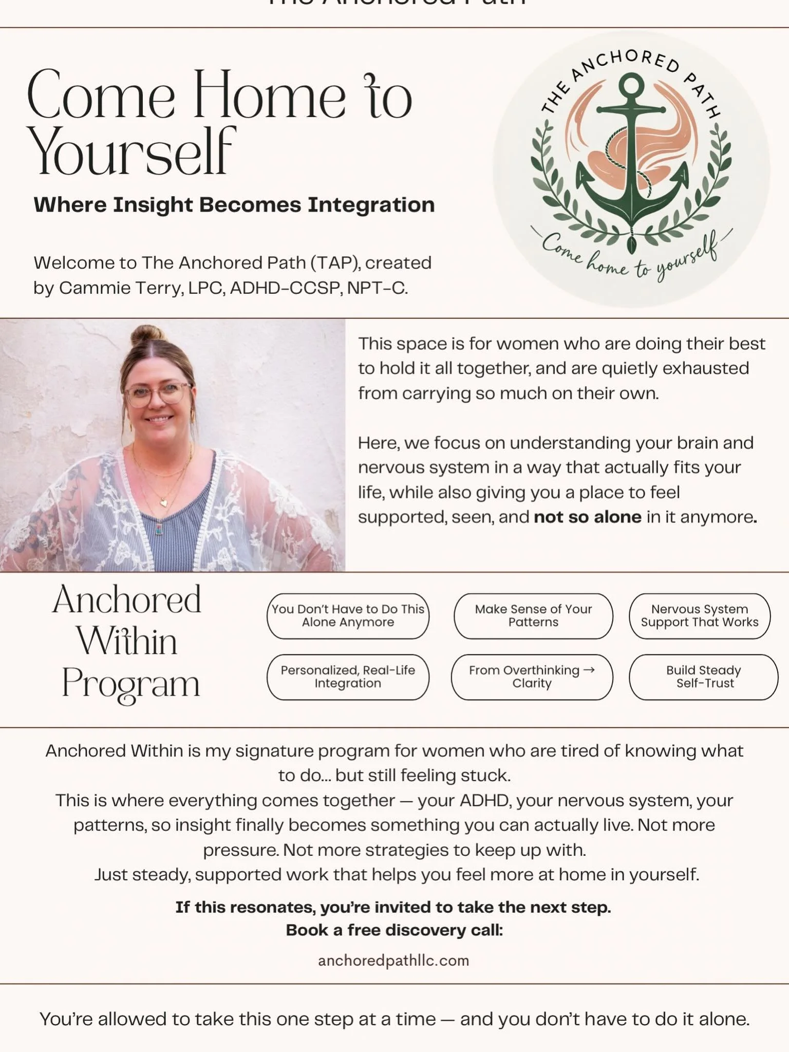 A bit about me and TAP

#adhdwomen #audhdwomen #anchoredwithin #nervoussystemregulation #somatic