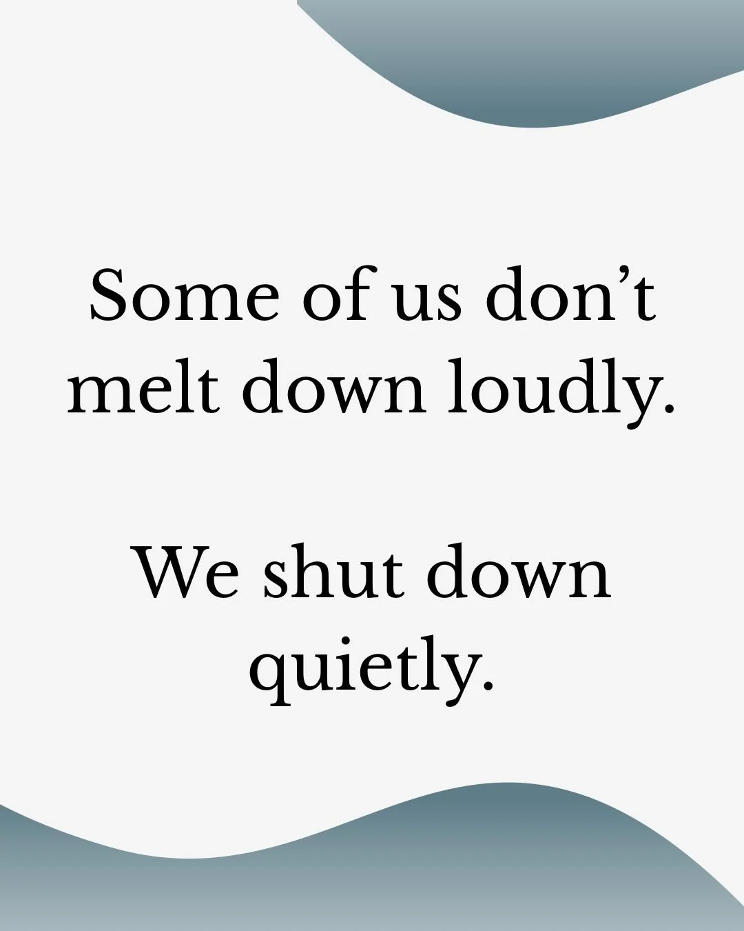 A lot of women with ADHD/AuDHD grew up thinking overwhelm only &ldquo;counted&rdquo; if it looked dramatic or outward.

But shutdown is still overwhelm.

Freezing. Going quiet. Avoiding texts. Scrolling endlessly because your brain can&rsquo;t tolera