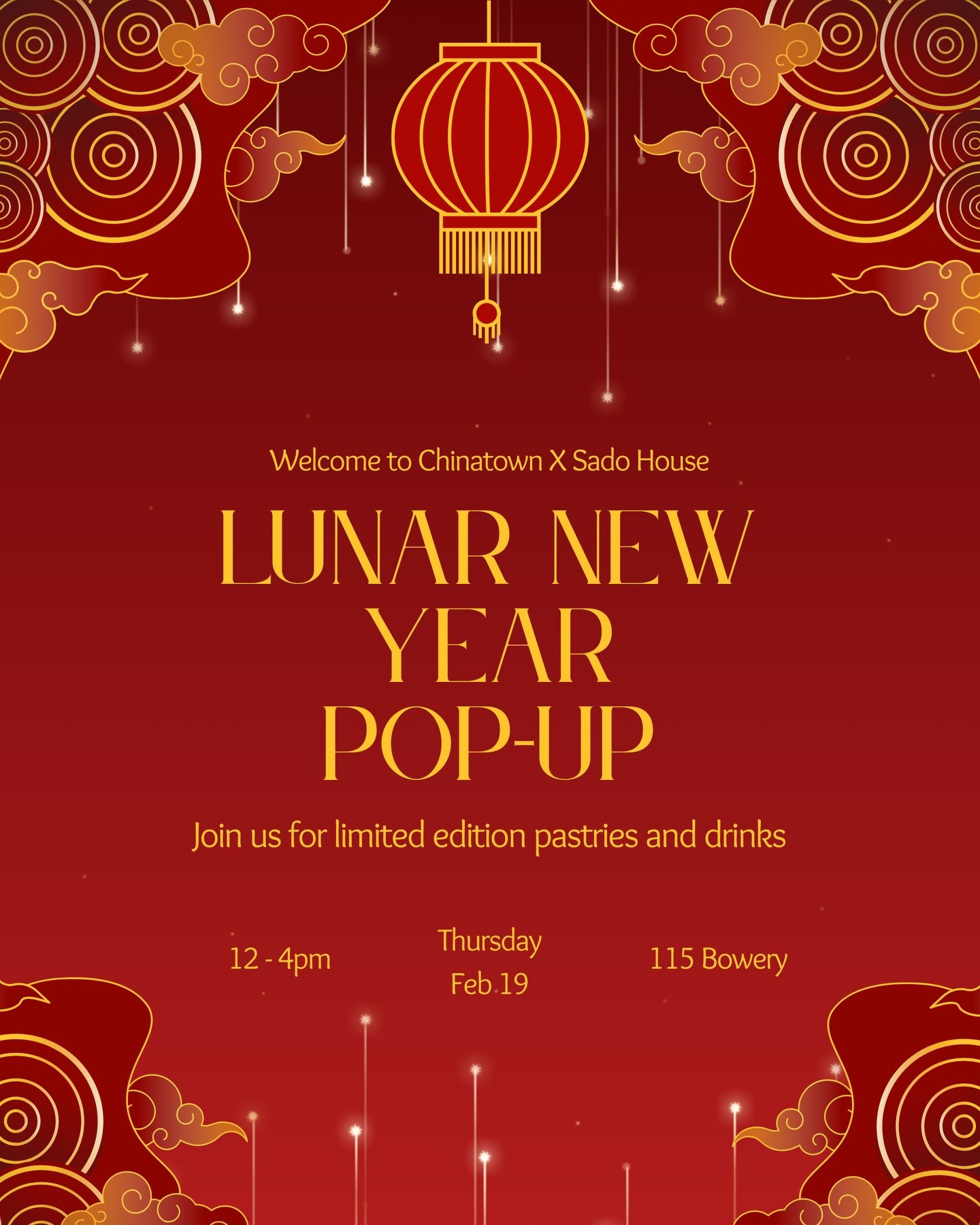 Join us at our Lunar New Year pop up! 🧧🀄️ 

We&rsquo;re excited to be partnering with @welcome.to.chinatown for Test Thursdays! Come celebrate and try our limited edition bakes and drinks that we created specially for Lunar New Year. 

On the menu: