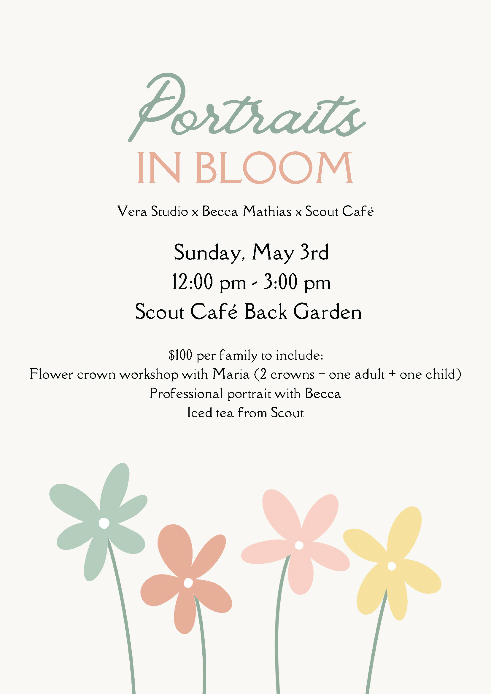 Portraits in Bloom Hosted by Vera Studio and Becca Mathias