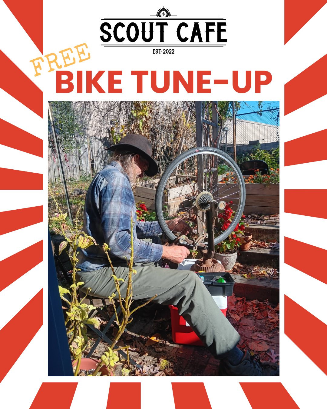 FREE Bike Tune-Ups at Scout Cafe 🚲