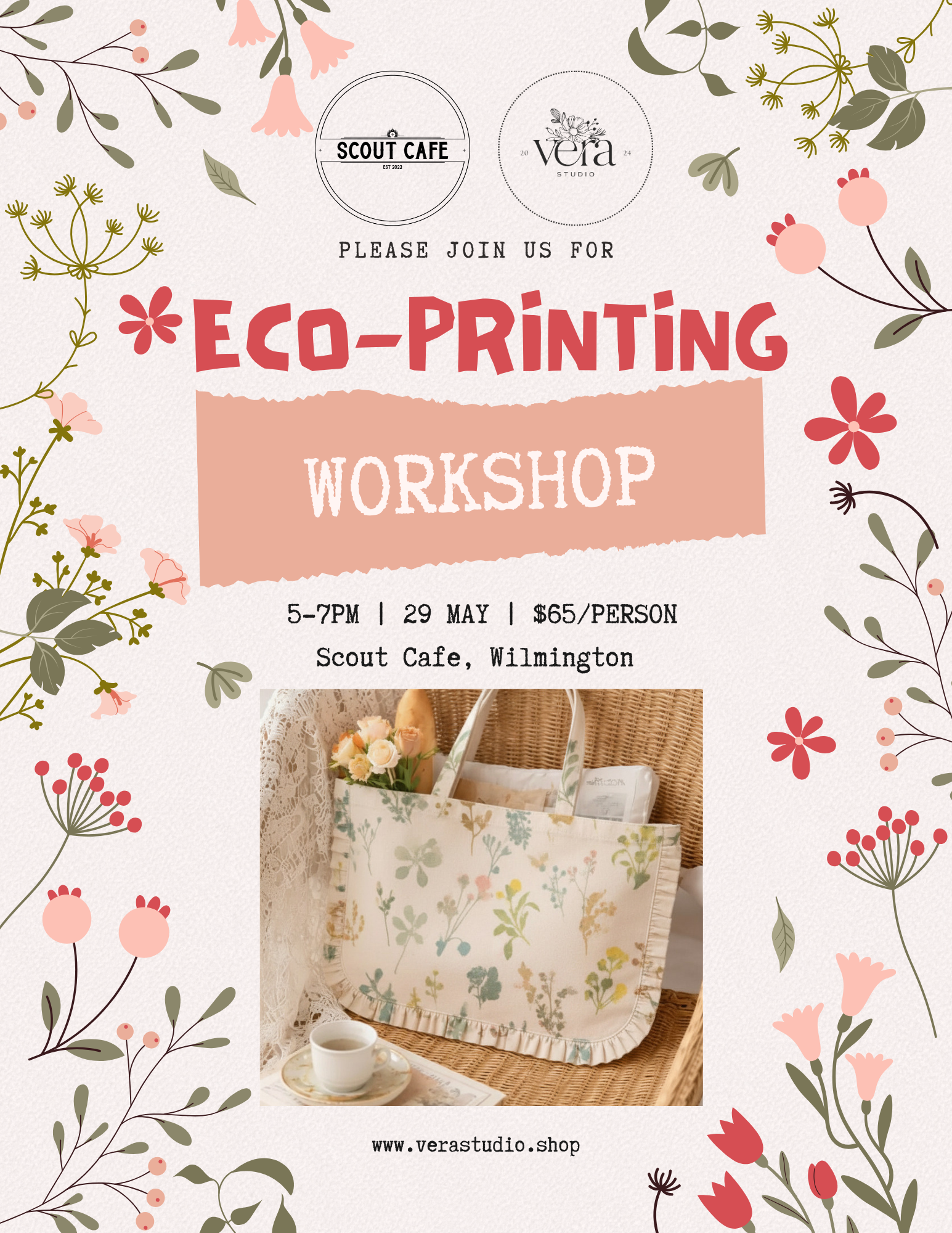 Pouch bag Eco-printing workshop - Hosted by Vera Studios