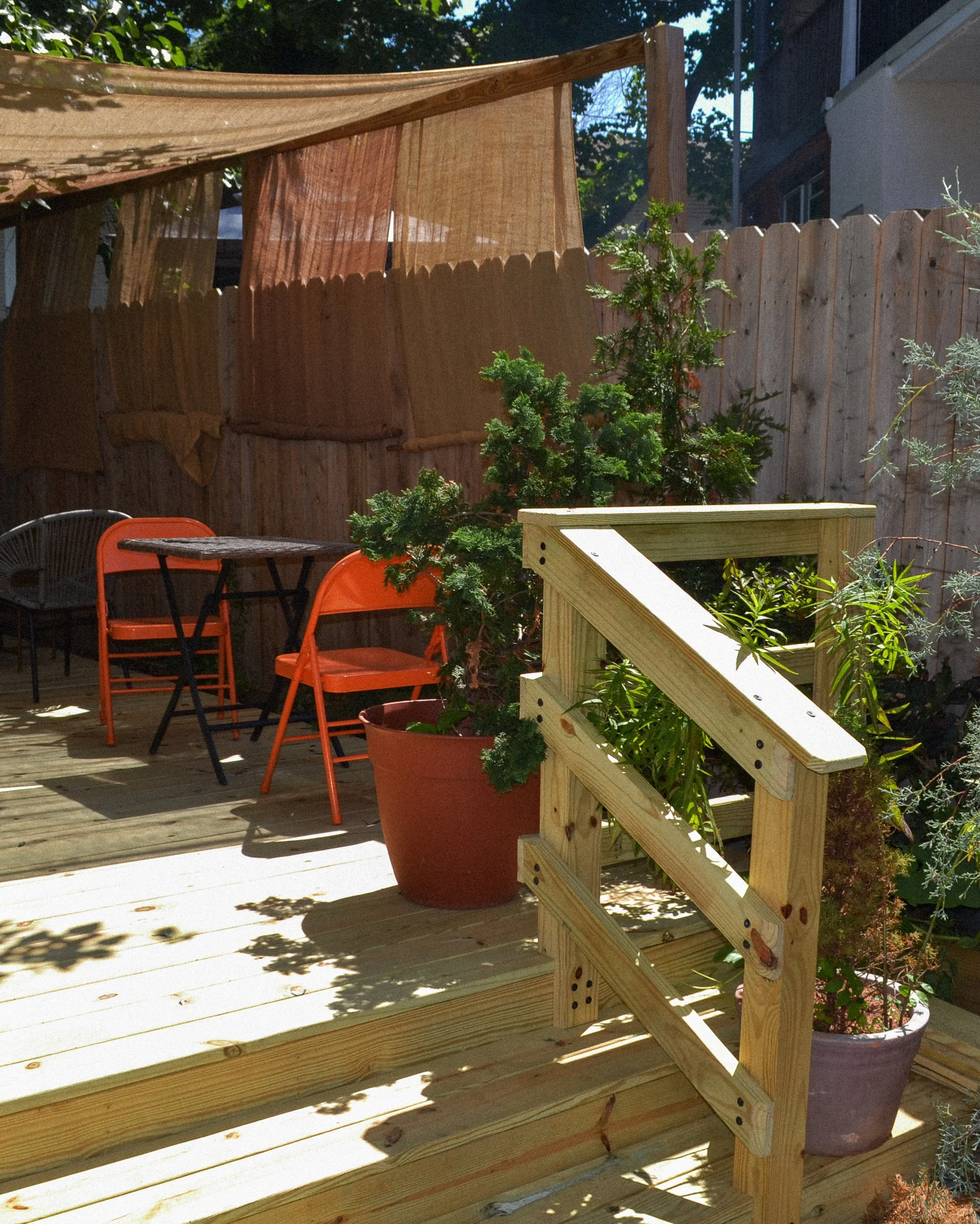 Our garden got a recent update, Scouties! The new elevated patio space will be perfect for workshops and events outside as the weather gets more mild. And the shaded area makes a great space to enjoy the fresh air on these hot summer days. We can&rsq