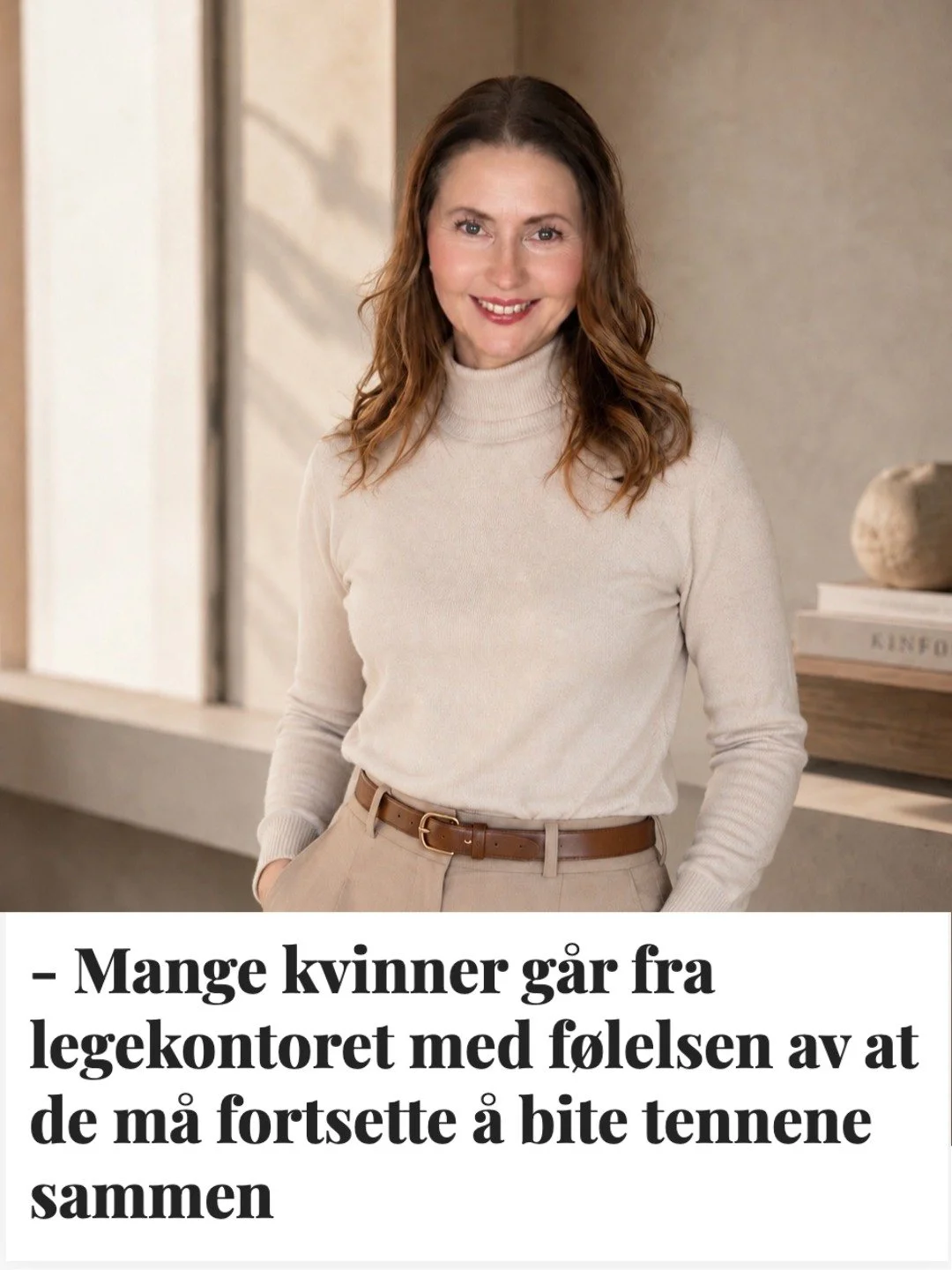"Mange kvinner g&aring;r fra legekontoret med f&oslash;lelsen av at de m&aring; fortsette &aring; bite tennene sammen"

Lisbeth Kjernli er blitt intervjuet av @siljehelgesen hos @kkmagazine og setter ord p&aring; noe altfor mange kvinner kj