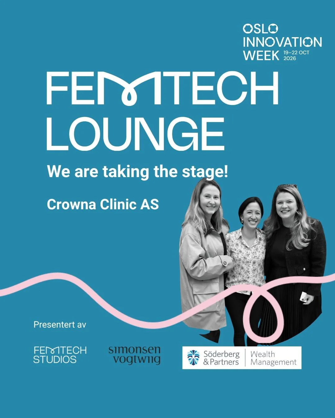 Denne uken er vi p&aring; Femtech Lounge under @osloiw 👩&zwj;⚕️

📅 Onsdag 21. oktober fra kl. 17 holder Crowna en kort presentasjon sammen med flere spennende selskaper innen kvinnehelse.

🙋&zwj;♀️ @dr_lisbethkjernli @dr.aiphi og @lindachristinhof