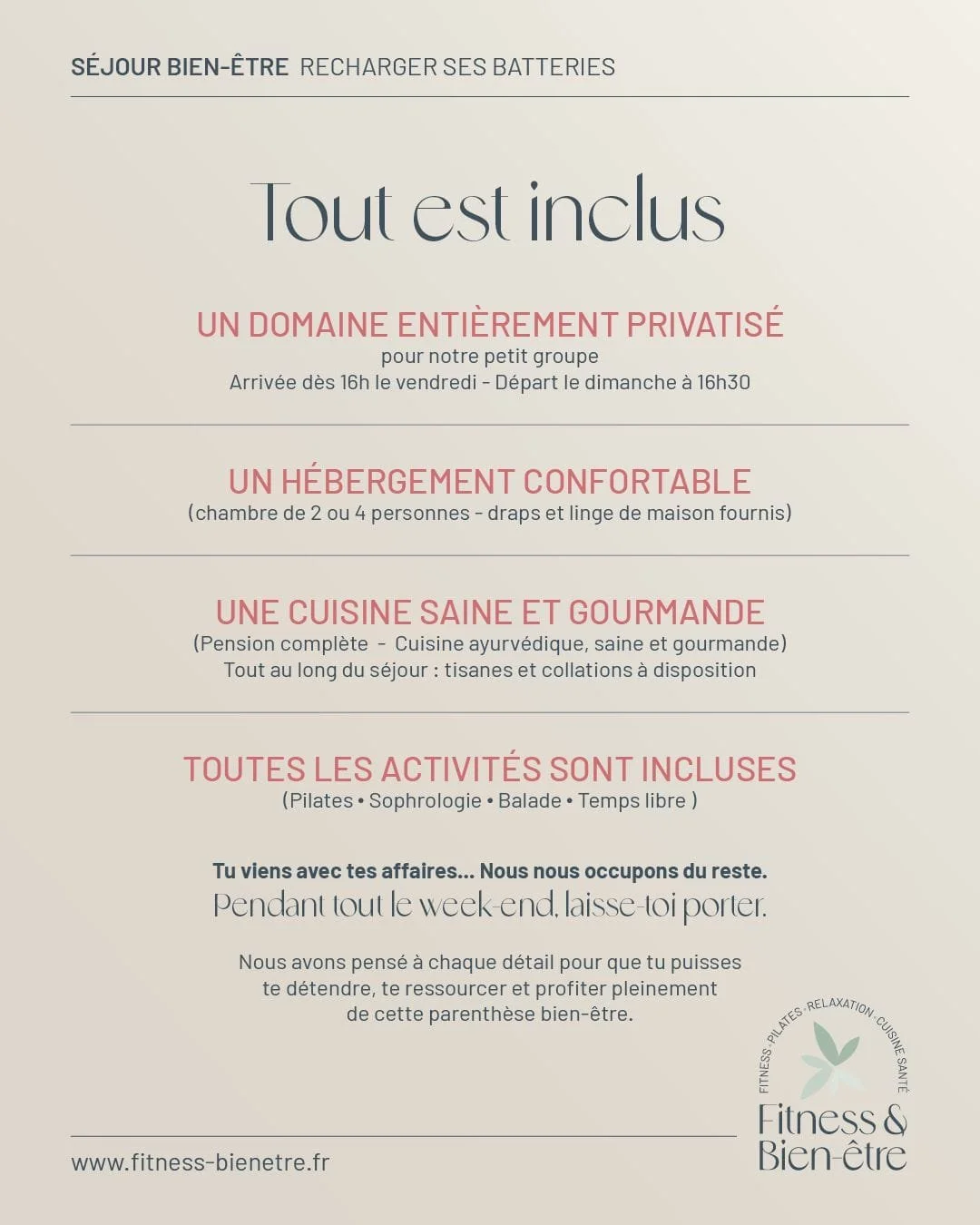 Groupe en retraite Pilates et sophrologie dans la salle de pratique du Domaine de Maynard en Occitanie