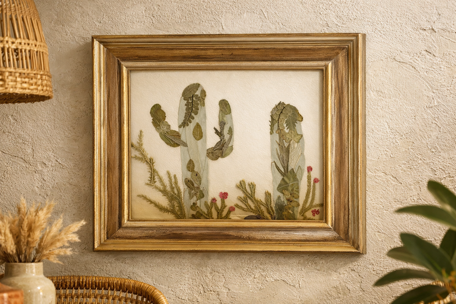 Wild West | Southwestern Botanical Composition | Pressed Botanical Wall Art