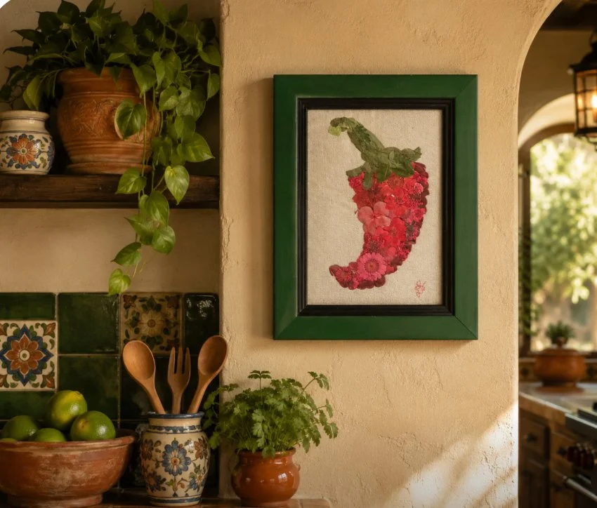 Scorched - Original Pressed Botanical Artwork | Botanical Wall Art