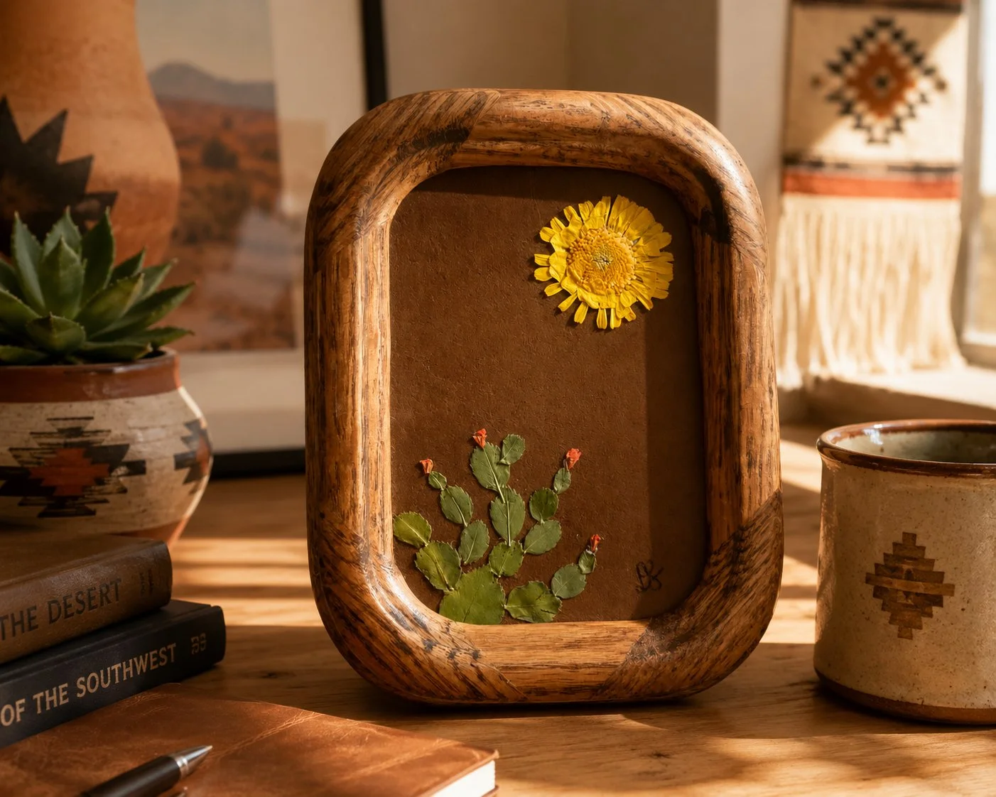 Sonoran Morn | Sonoran Desert Botanical Composition | Pressed Botanical Wall Art