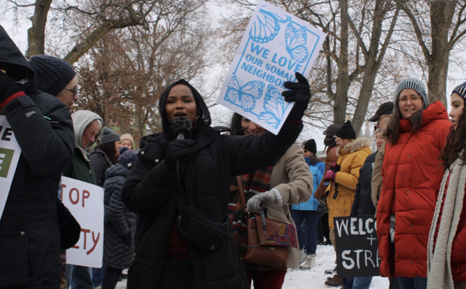 Hundreds rally in Lewiston in solidarity with Somali community