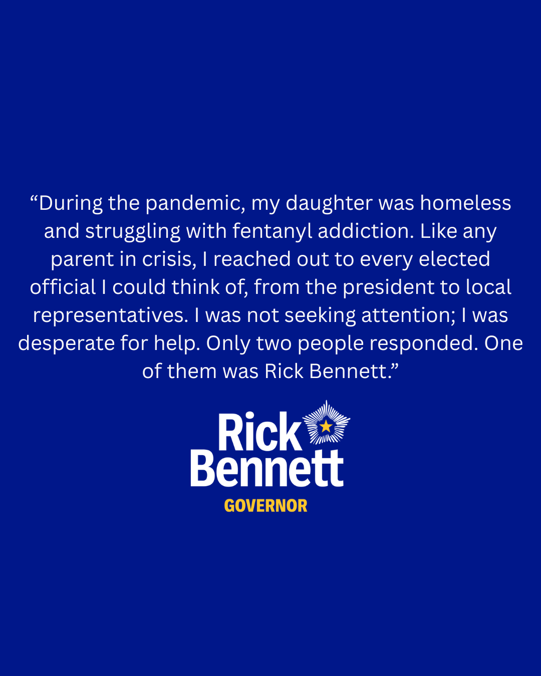 As governor, Rick Bennett will put people before party