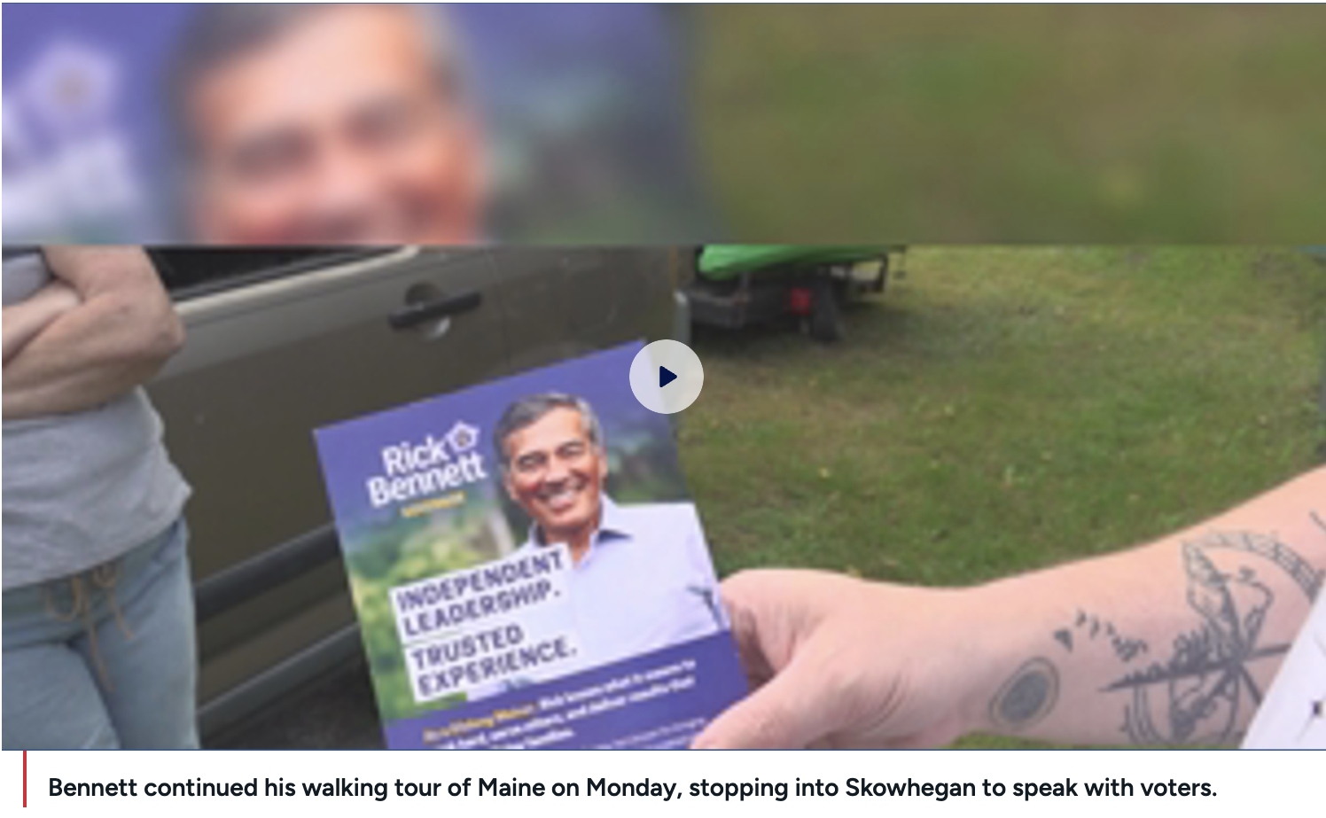 Independent Rick Bennett pounds the pavement in his campaign for governor