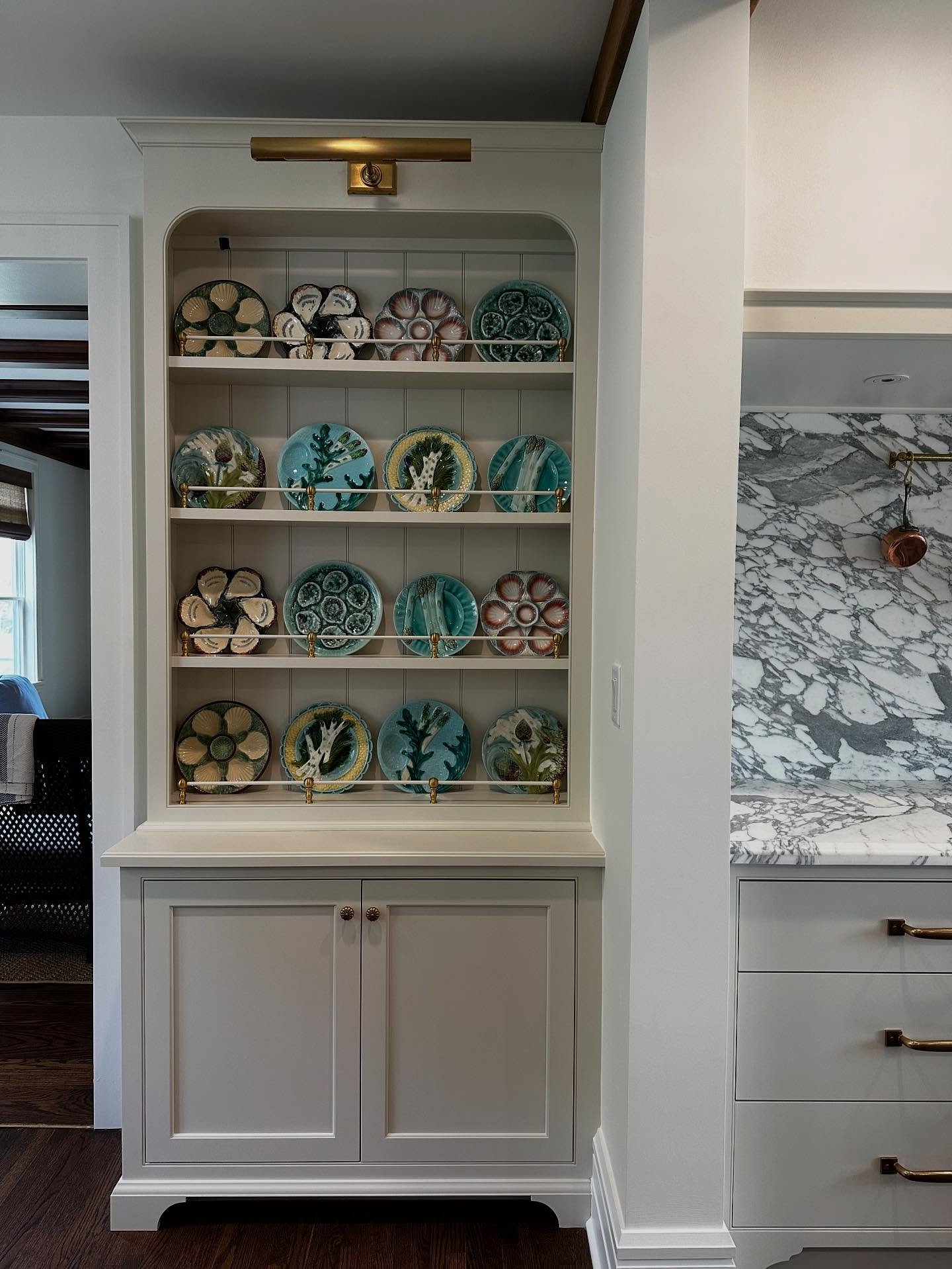 Progress Snapshot: Nothing like a color pop with a beautiful plate rack.