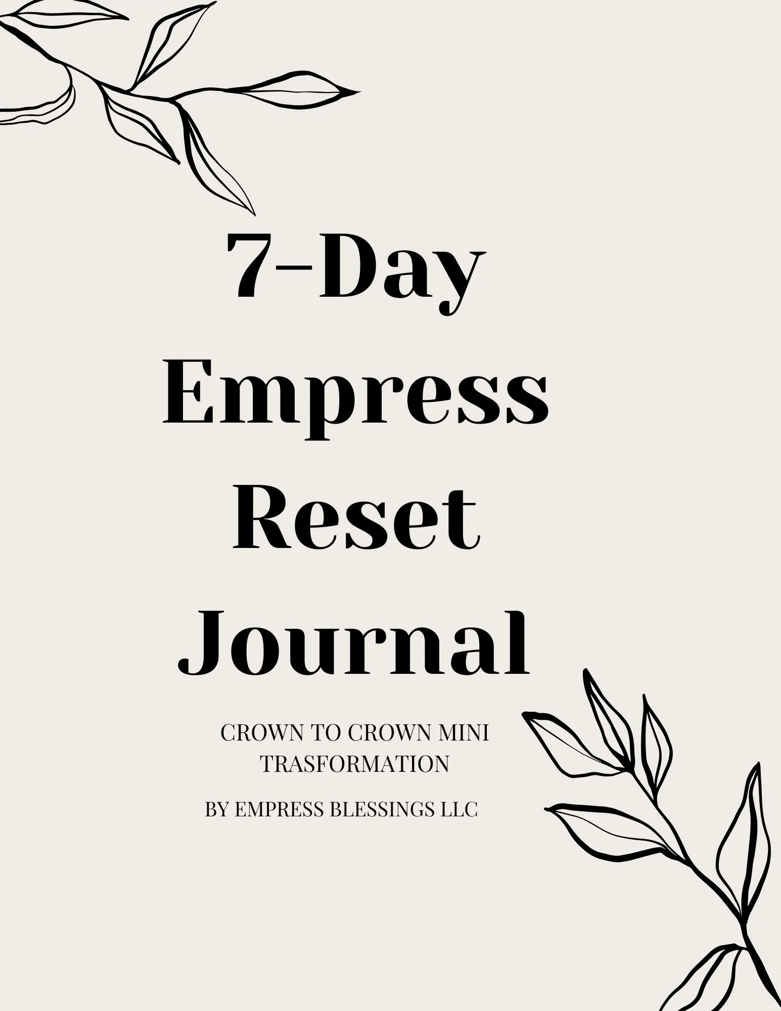 7-Day Empress Reset Journal