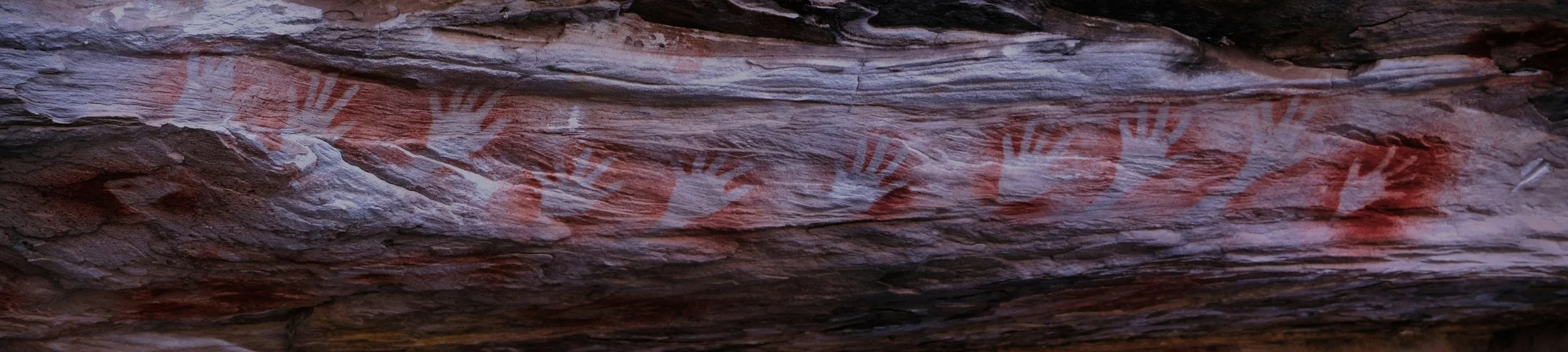 Aboriginal rock art — handprints