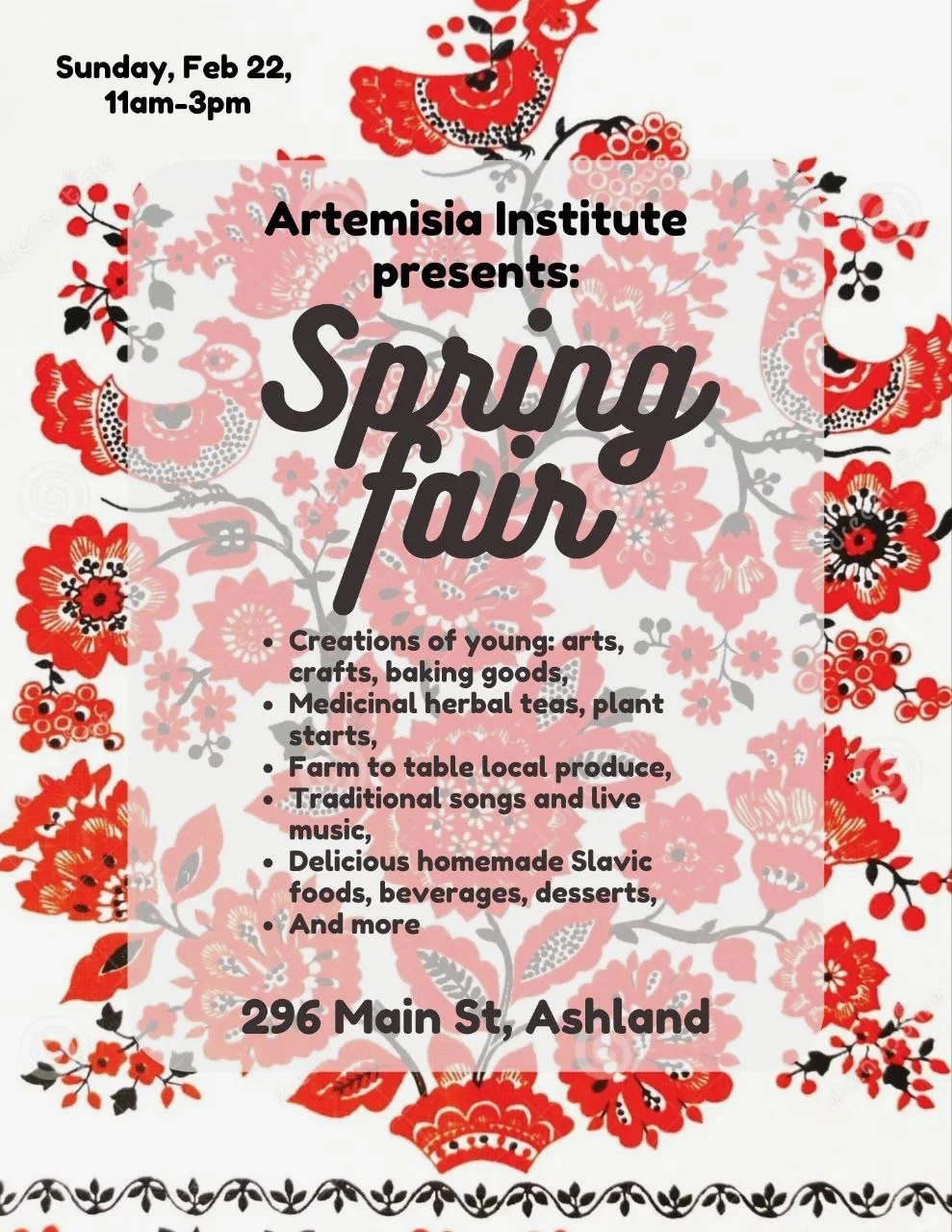 Artemisia Institute Presents: Spring Fair