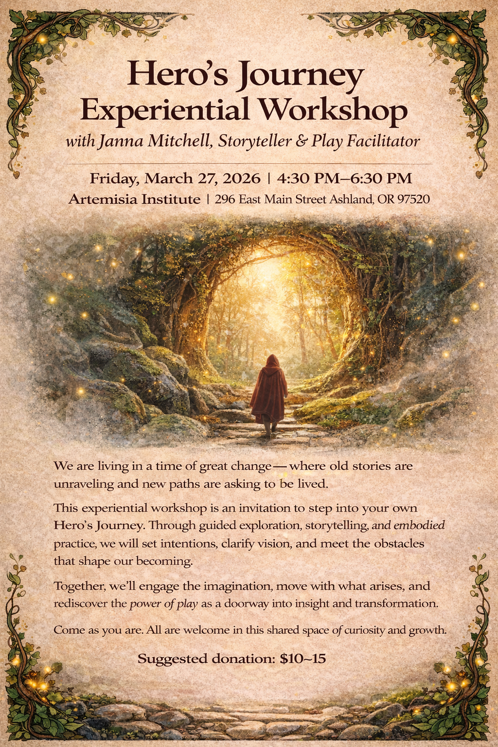 Hero’s Journey Experiential Workshop with Janna Mitchell