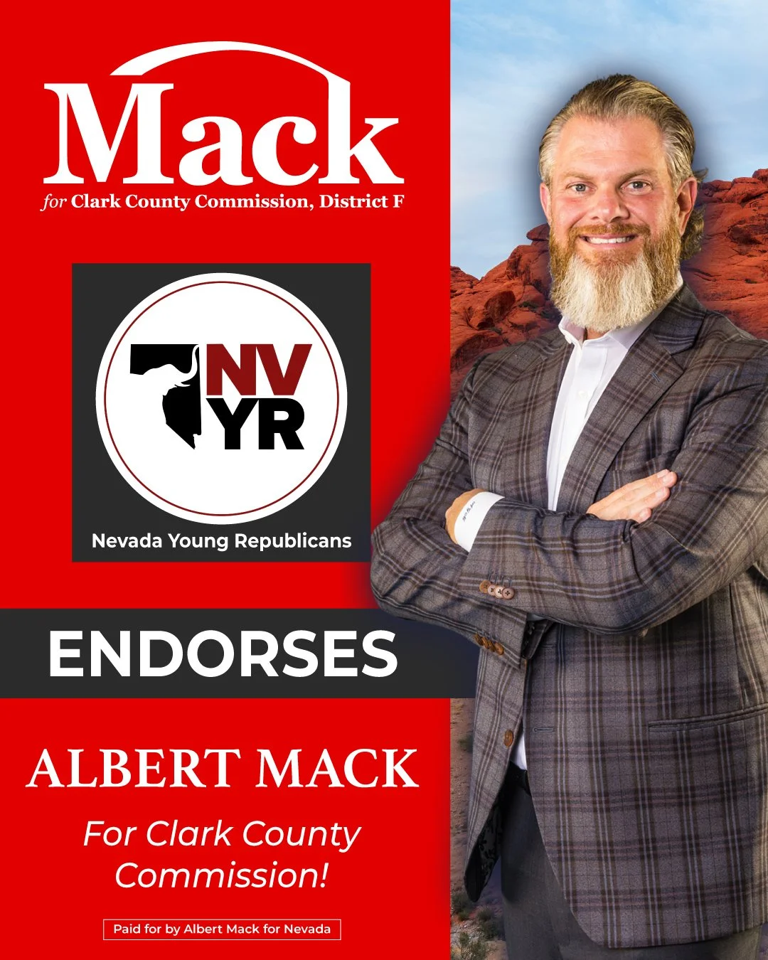 Honored to receive the endorsement of the @nevada_young_republicans

I&rsquo;m grateful for the support of leaders who believe Clark County deserves principled leadership, real-world experience, and a strong voice for taxpayers. The next generation i