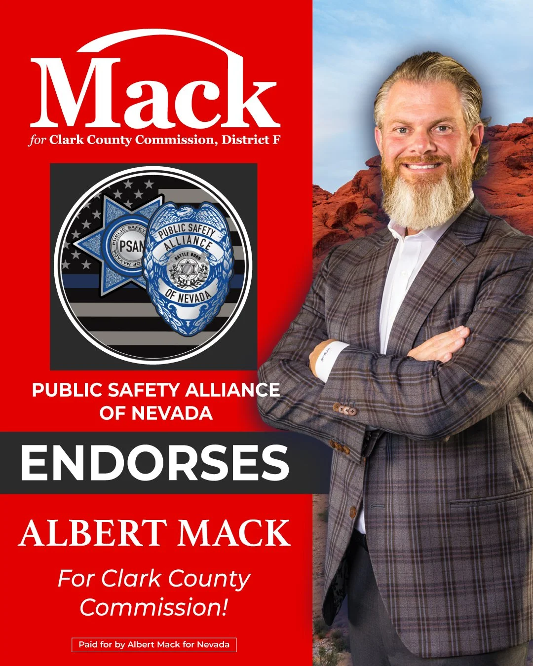 Honored to receive the endorsement of the Public Safety Alliance of Nevada and the @lvppa.las.vegas
I&rsquo;m grateful for the support of those who serve and protect our community every day. Public safety will always be a top priority as we work to k