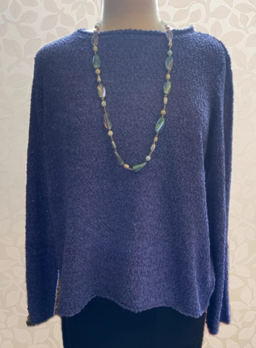 Twist and Shout Pullover Easy Pullover from Escape in baja blue.