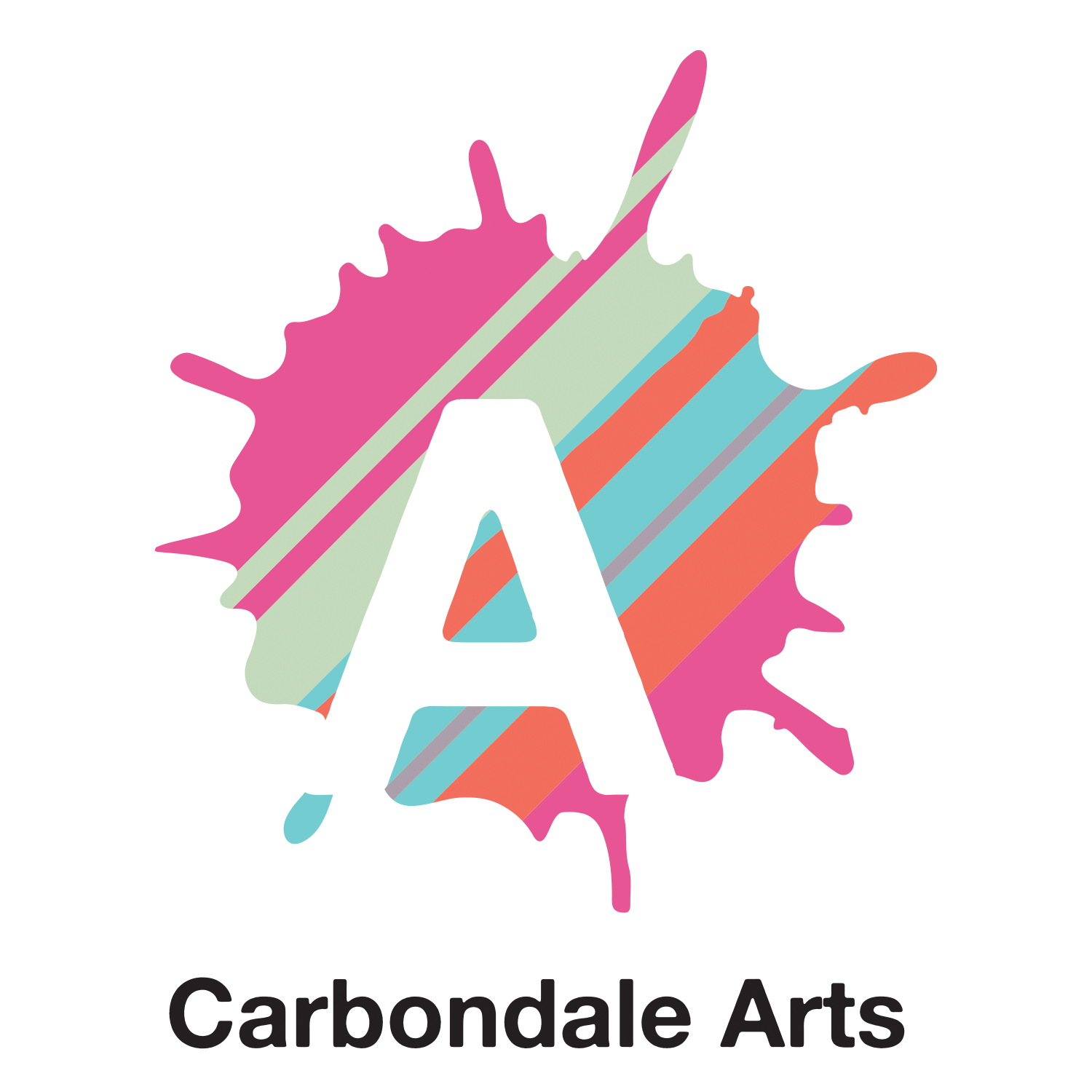 A colorful splash illustrating Carbondale Arts