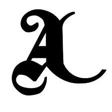 Decorative black letter 'A' with ornate flourishes for the Aspen Daily News