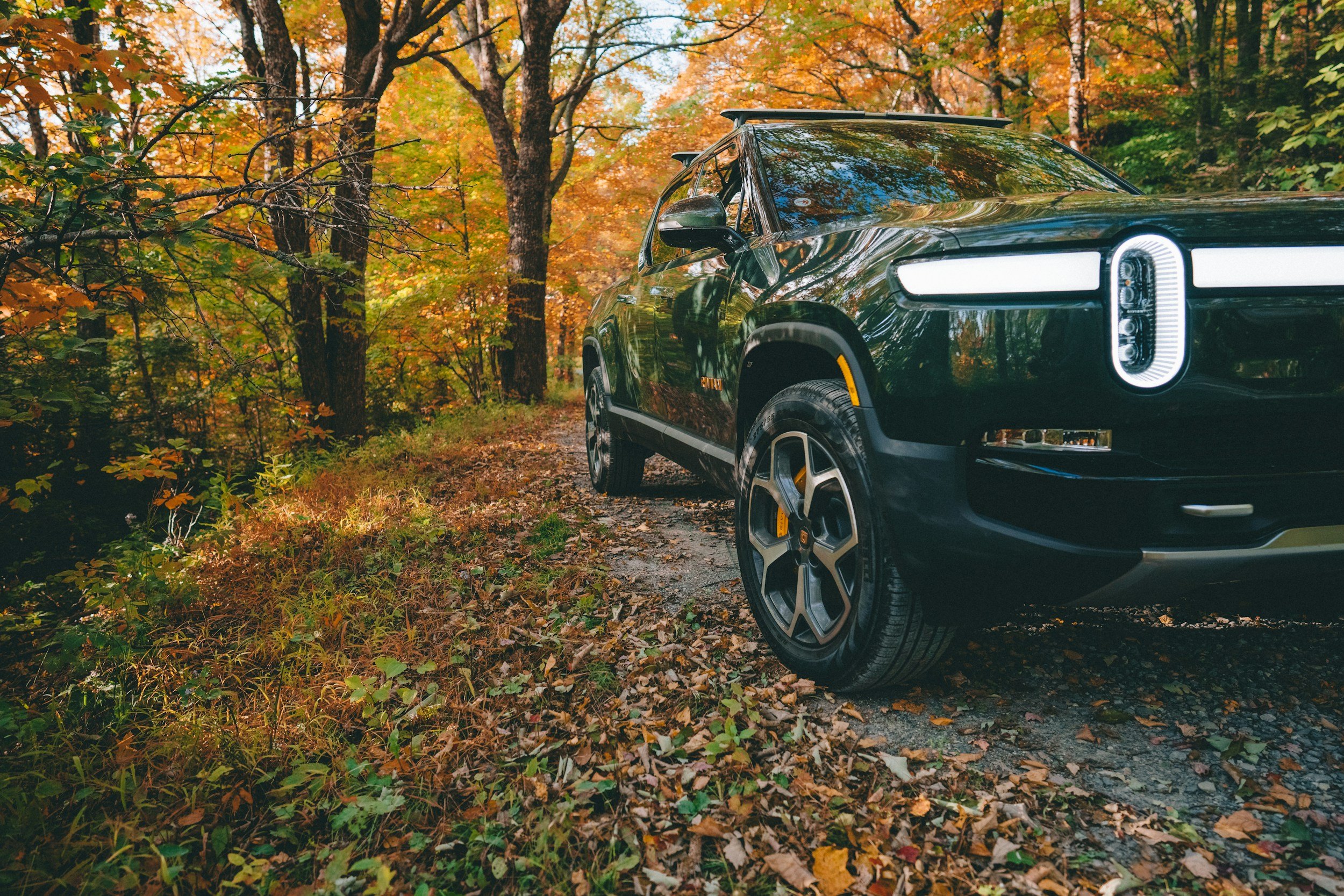Rivian electric truck black trim restoration to showroom finish orange county