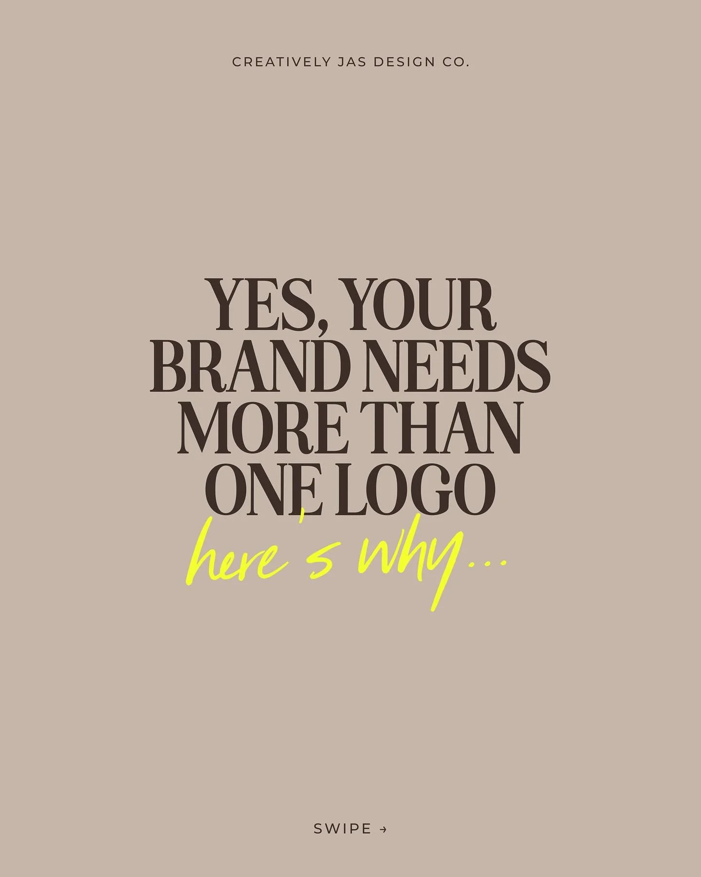 Ok, let&rsquo;s talk logo suites.
If you&rsquo;ve only got one logo doing all the heavy lifting across your brand&hellip; it might be time to rethink the setup.

Having a full suite of logos (primary, secondary, submarks, and more) allows your brand 