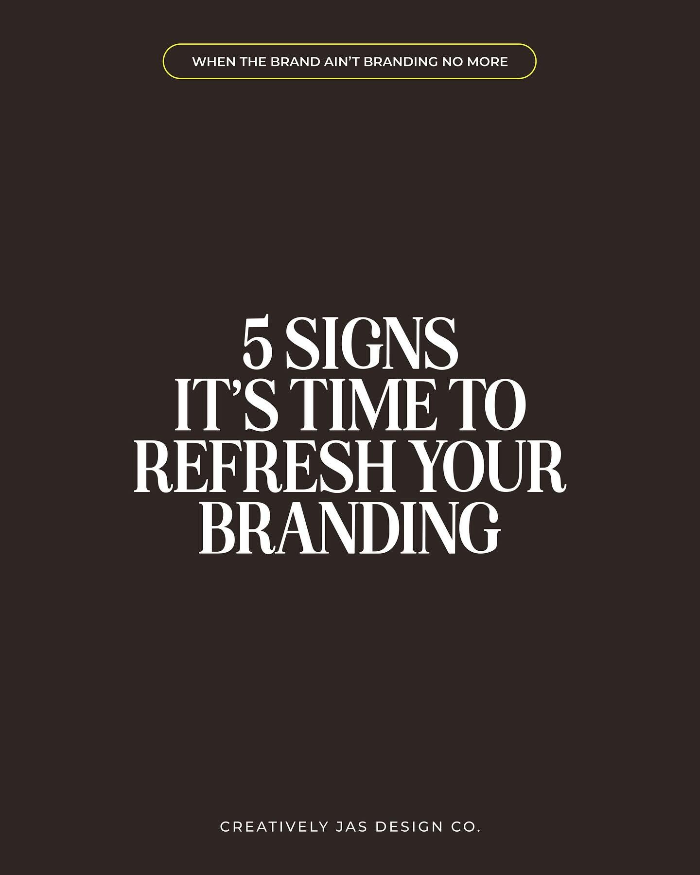Your business has evolved and now your visual branding needs to keep up🏃🏾&zwj;♀️🏃🏾&zwj;♀️🏃🏾&zwj;♀️

Whether you started with a DIY logo, haven&rsquo;t updated things in a while, or your offers have completely changed, you&rsquo;re not alone. A 