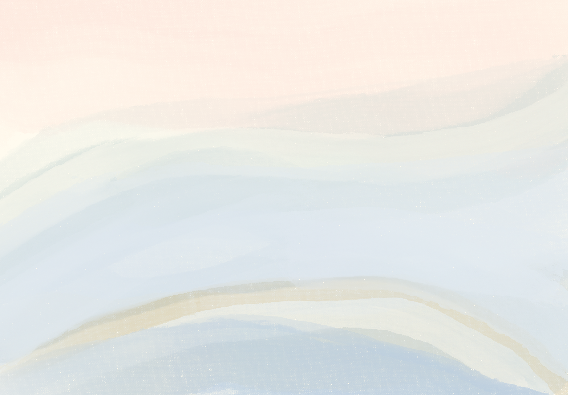 Abstract watercolor background with soft pastel shades of light pink, blue, beige, and cream in wavy patterns.