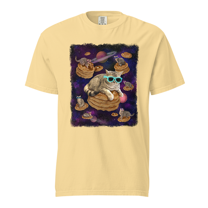 space cat pancake butter shirt