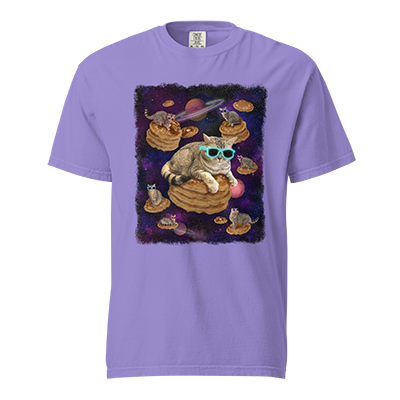 purple pancake space cat glasses