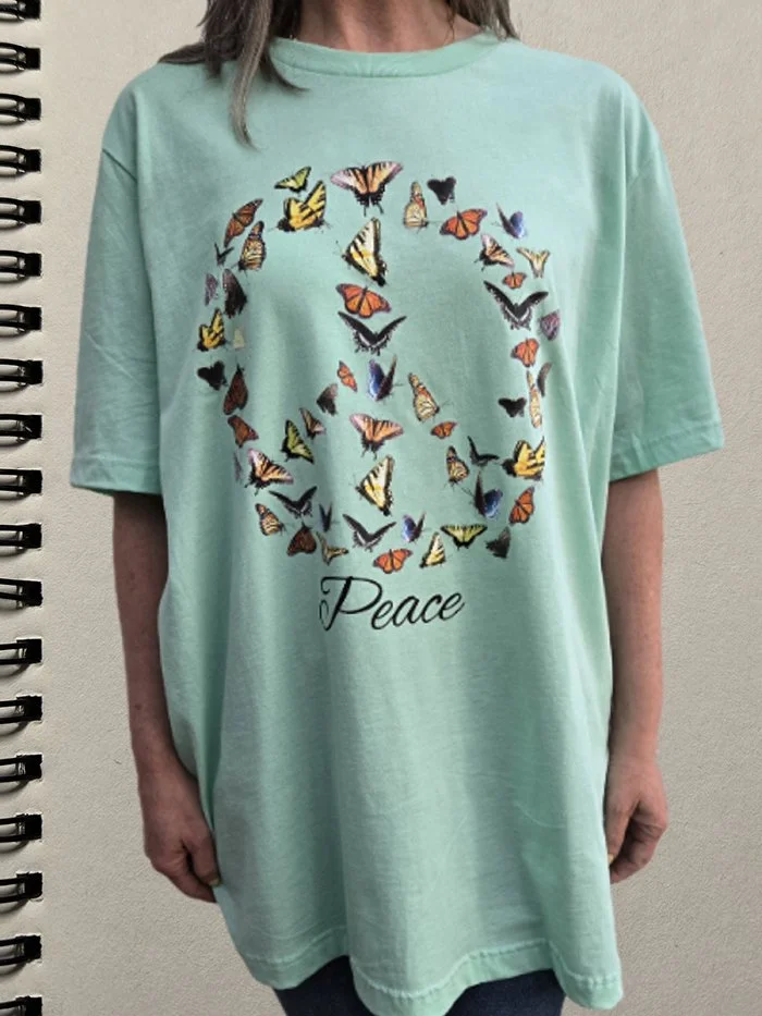 peace sign butterfly mint cool cat