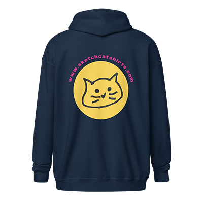cat hooded zip sweatshirt