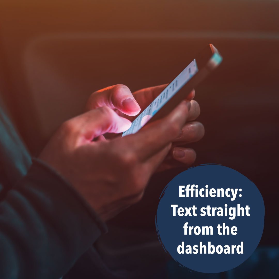 ServiceM8 feature: Text straight from your dashboard