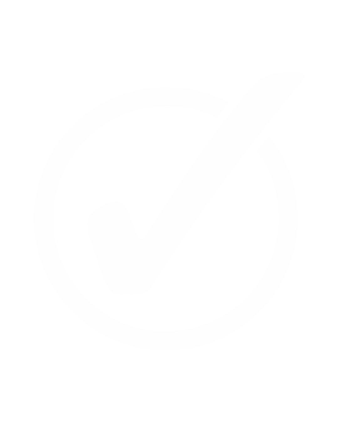 White checkmark inside a circle on a black background.