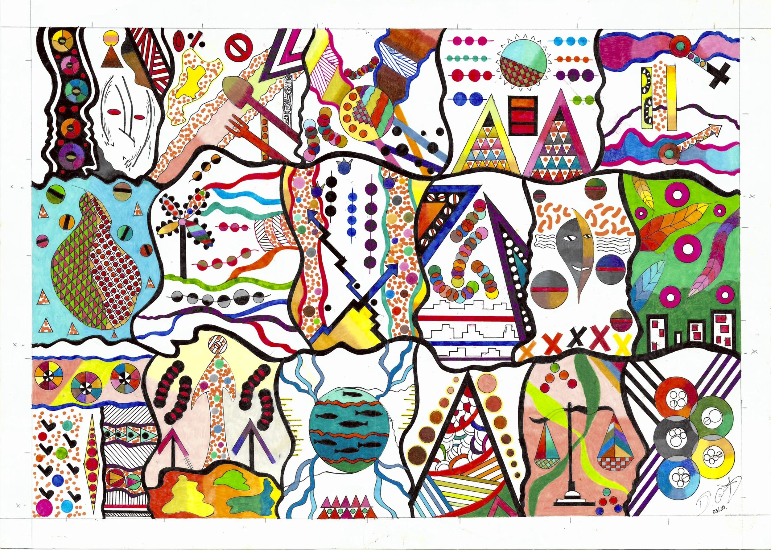 Title: The 17 SDG's / Dimensions: 50cm x 35cm / Year: 2022